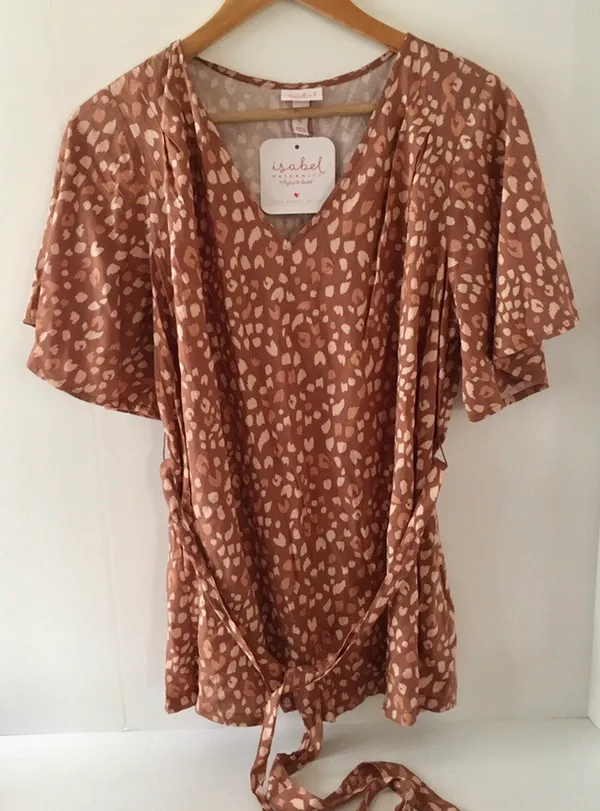 Maternity Blouse Tan - Image 4