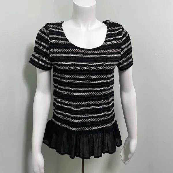 ANTHROPOLOGIE Meadow Rue Smocked Peplum Top - Image 2