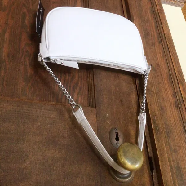 INC Satchel Style Bag silvertone chain strap in Bone 9.5” x 6” x 1.75” - Image 4