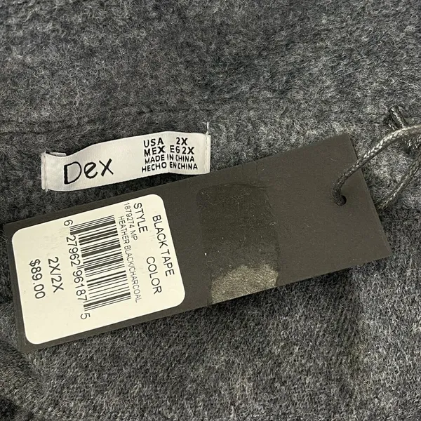 Black Tape Dex 2X-Large Fleece Jacket Button Up Long Sleeve Pockets Gray Womens - Image 7