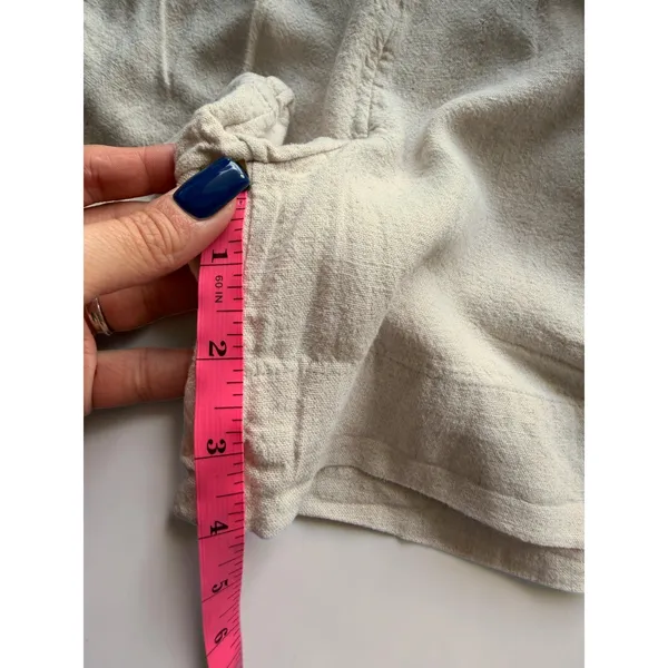 Abercrombie‎ & Fitch Linen Blend Pleated High Waist Shorts Oatmeal Beige XXS - Image 5