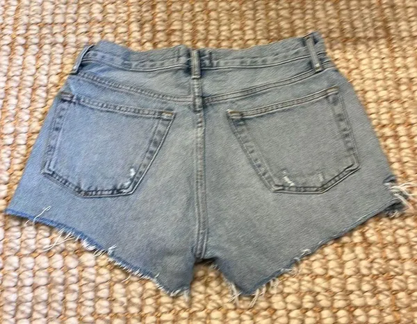 AGOLDE High Waisted Jean Shorts - Image 2