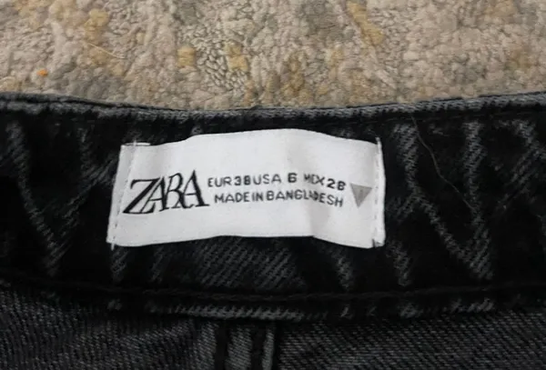 ZARA Black Mom Jean Shorts - Image 3