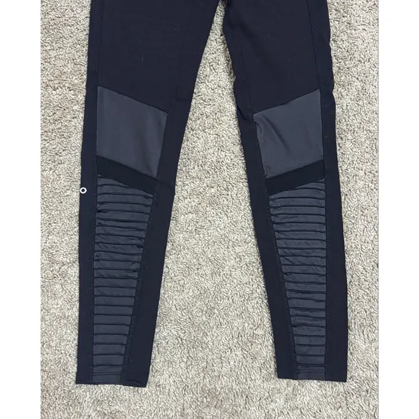 ALO YOGA 7/8 High Waist Black Moto Leggings Size Small - Image 7
