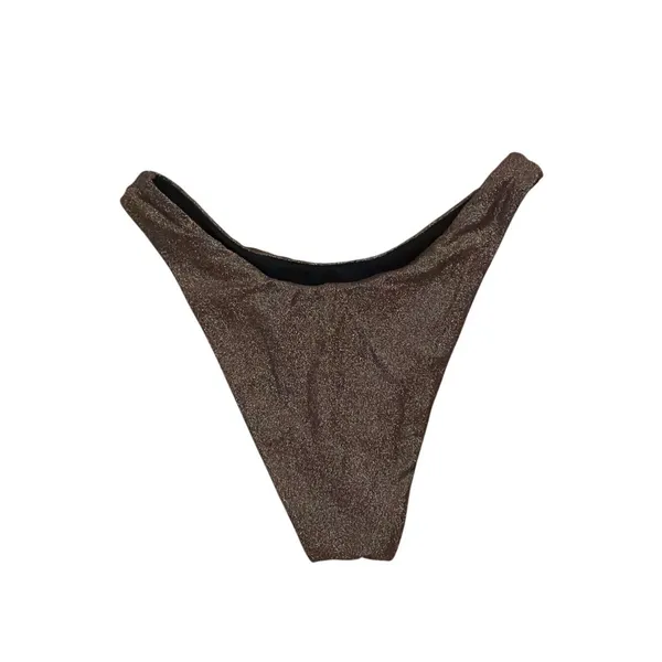 NWT Venus Swim Triangle Brown Sparkle Bikini Bottom Size XS - Image 2