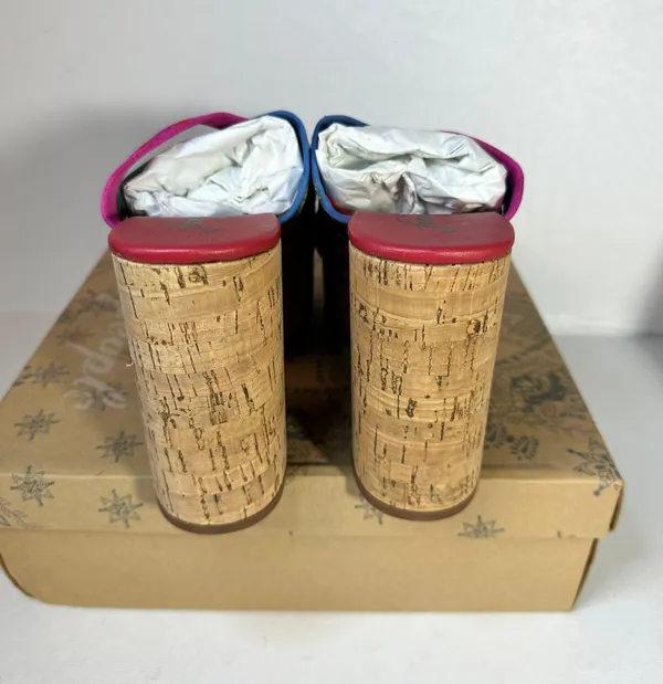 Free People Lisbon Platform Mules Cherry Heart Multi casual classic stylish - Image 4