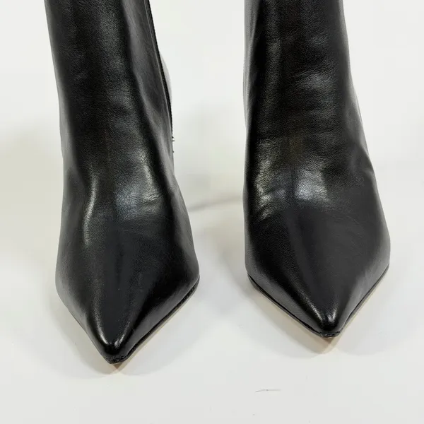 Schutz Size-5.5B Mikki Black Nappa Leather Pointed Toe Stiletto Ankle Boots - Image 9