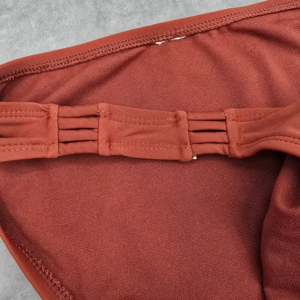 Orange Rust Copper Brown Cheeky Medium‎ Bikini Bottom Swimwear M - Image 5