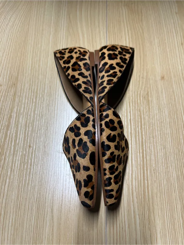 J.Crew Zoe Leopard Calf Hair d’Orsay Flats Size 6 - Image 7
