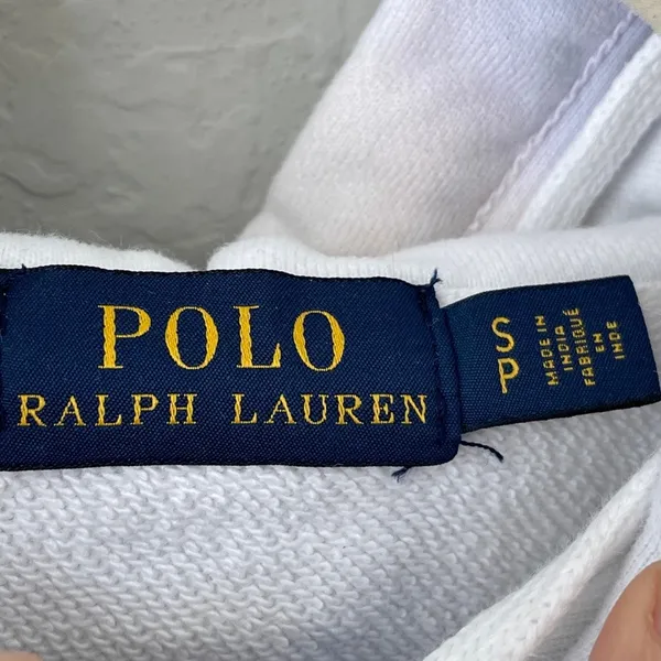 Polo Ralph Lauren Paint Splatter Logo Hoodie Pastel Distressed Small - Image 5