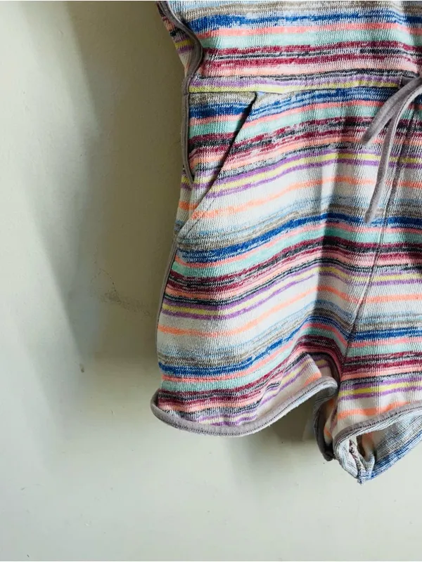 Free People By The Beach Striped Romper Multicolor Size M - Image 9