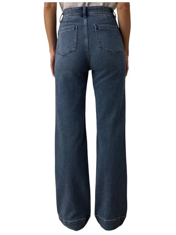 Faherty  Stretch Terry Patch PocketFlare Denim Jeans Size 25 Riventon - Image 2