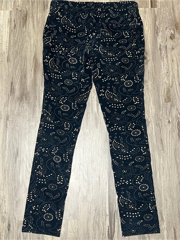 Anthropologie Pilcro Serif Corduroy Pants Size 29 Navy Paisley Skinny Inseam 31 - Image 4
