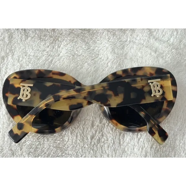 BURBERRY Tortoise Sunglasses Made In Italy~B4298-F~Cat Eye Shades Sunnies &Case - Image 2