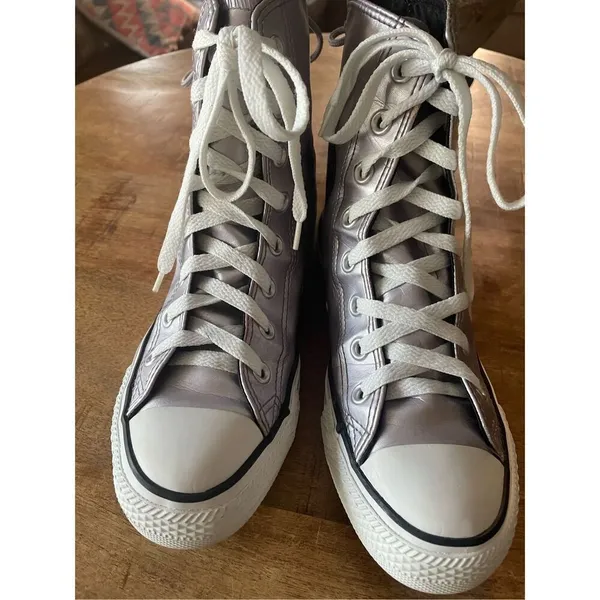 Converse Shoes Chuck Taylor All Star Slouchy Metallic Purple Sneakers Womens 6,5 - Image 3