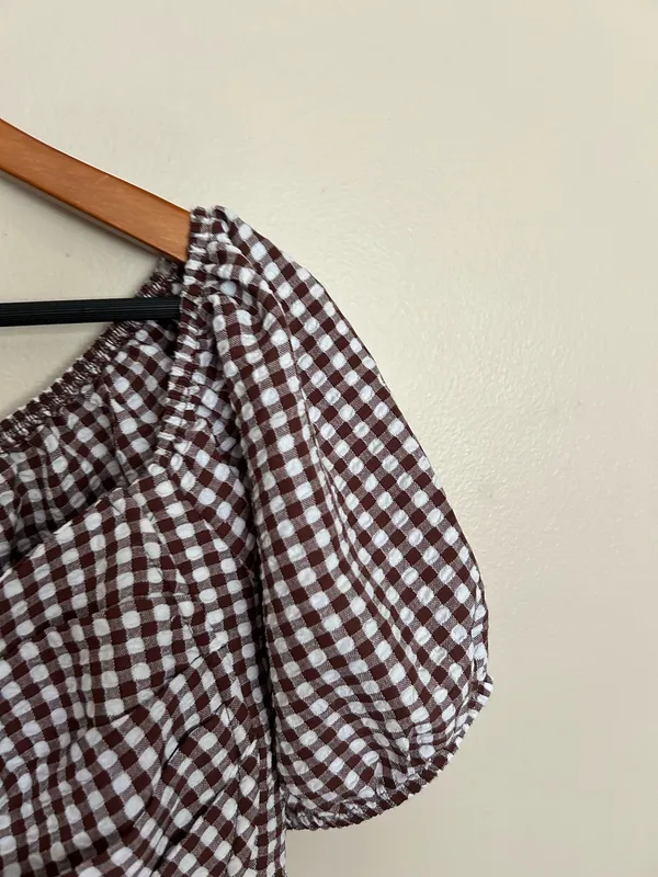 Wild Fable Gingham crop top (L) - Image 4