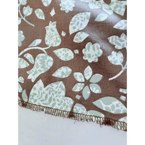 Lapis Floral Skirt Womens Size L Brown Blue A Line Pull On Mid Rise Flowy Comfy - Image 7