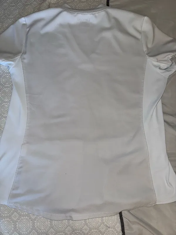 Landau White Scrub Top Size L - Image 3