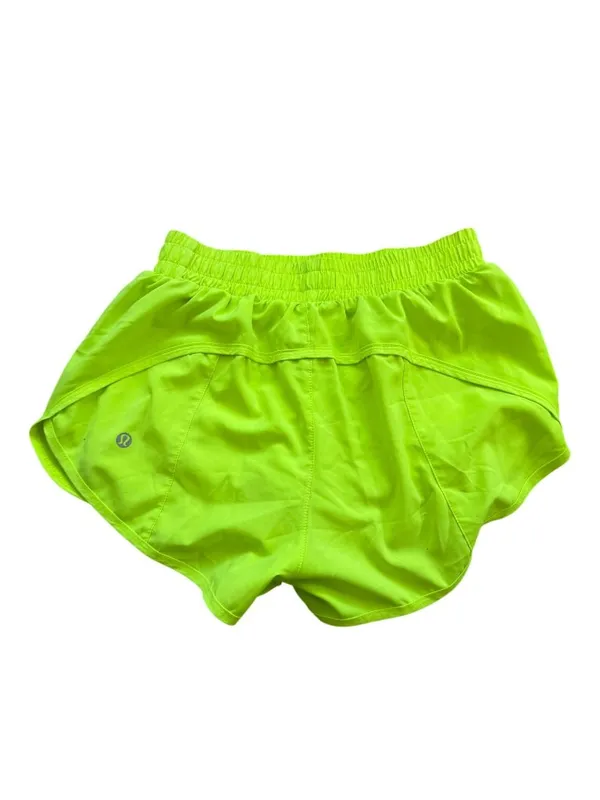 LULULEMON Neon Yellow Active Run Shorts Size 2 - Image 3