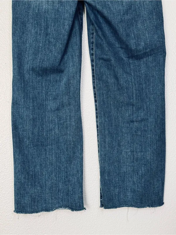 7 For All Mankind Cropped Alexa Blue Raw Hem Denim Jeans Size 28 - Image 8