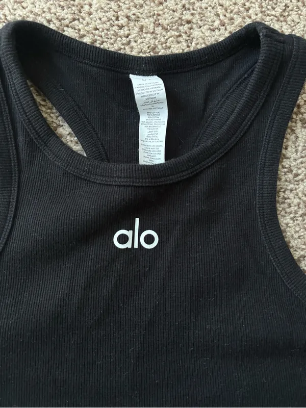 Alo Yoga Black Aspire Tank - Image 2