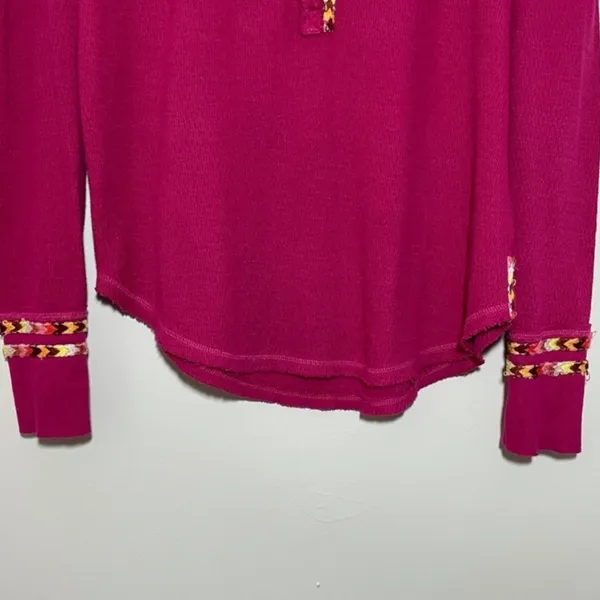 Free People Rainbow Thermal Henley - Image 3
