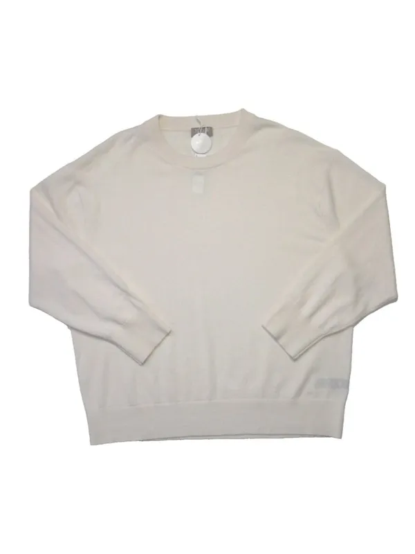NWT J.Crew Cashmere Relaxed Crewneck Sweater in Snow Ivory Knit Pullover L - Image 5