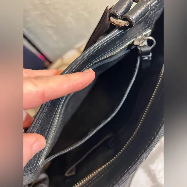 COACH Black Leather Handbag, Vintage, gently used, great condition - Image 13