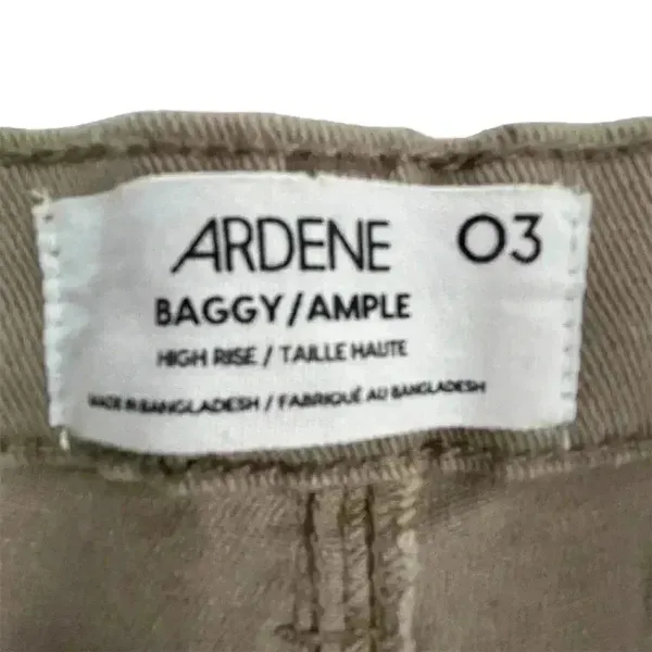 Ardene Women's Beige High Rise Baggy Harem Pants Size 3 (waist 27)‎ Relaxed Fit - Image 5