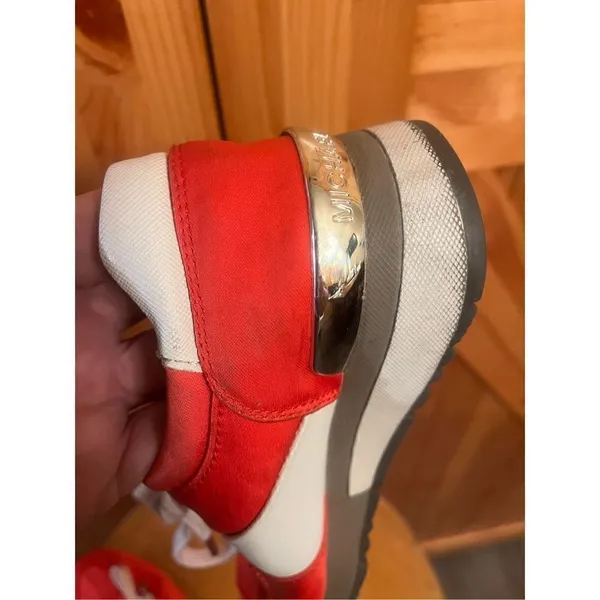 Orange/White Michael Kors Allie Model Sneakers Women'S Size Us 6.5m - Image 9