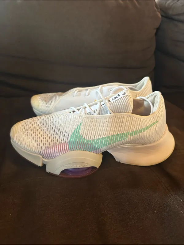 Nike air zoom super rep HIIT shoes White Training Shoe with Mint Swoosh Size 10! - Image 3