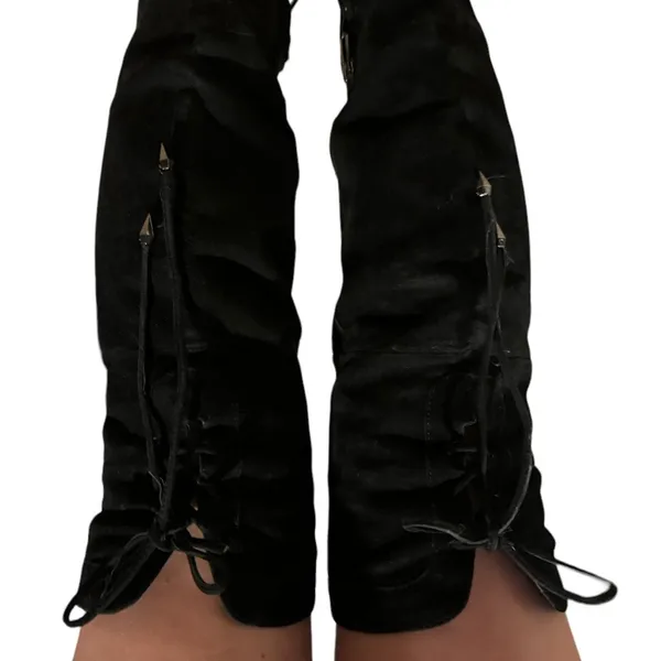 2000s Sam Edelman Kayla Over the Knee Suede Platform Boots 8.5 - Image 7