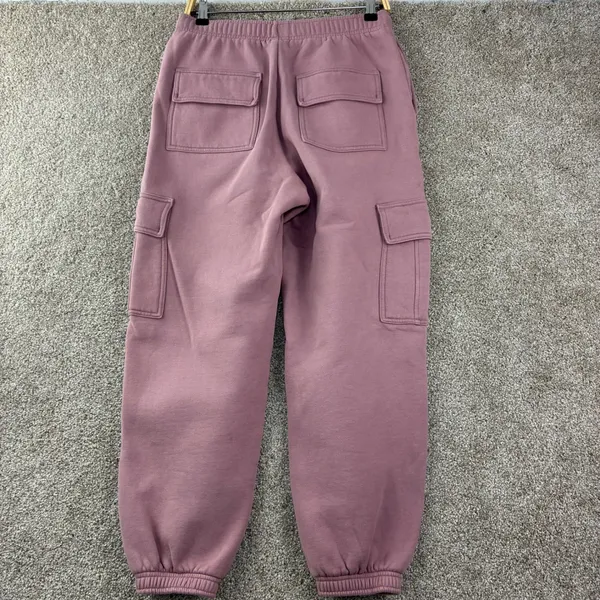 Aritzia Tna Mega Fit Cargo Joggers Women M Cozy Sweatfleece Pink Oversized Baggy - Image 5
