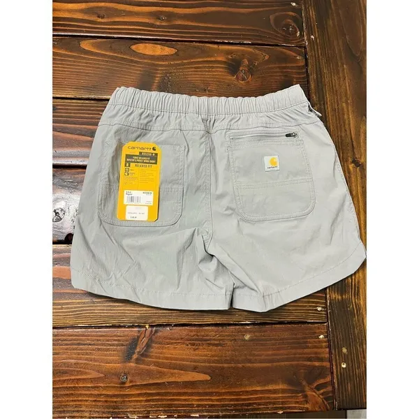 Carhartt New Women's Force Relaxed Fit 5 Pocket Work/ Hiking Shorts Blue S (4-6) - Image 2