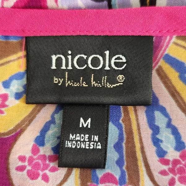 Nicole Miller Pink Paisley Blouse Size Medium Paisley Print Top - Image 7