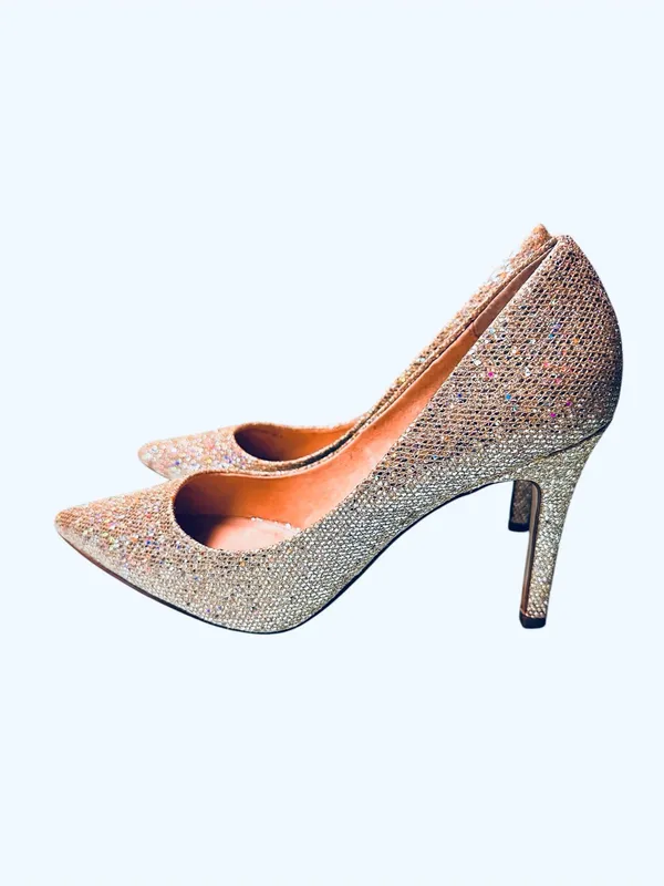Adrianna Papell Special Occasion Bridal Glitter Sparkle Pointed Heels Size 7.5 - Image 4