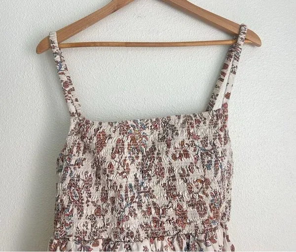 Old Navy Fit Flare Sleeveless Cotton-Poplin Smocked-Bodice Dress 2X Boho Beachy - Image 5