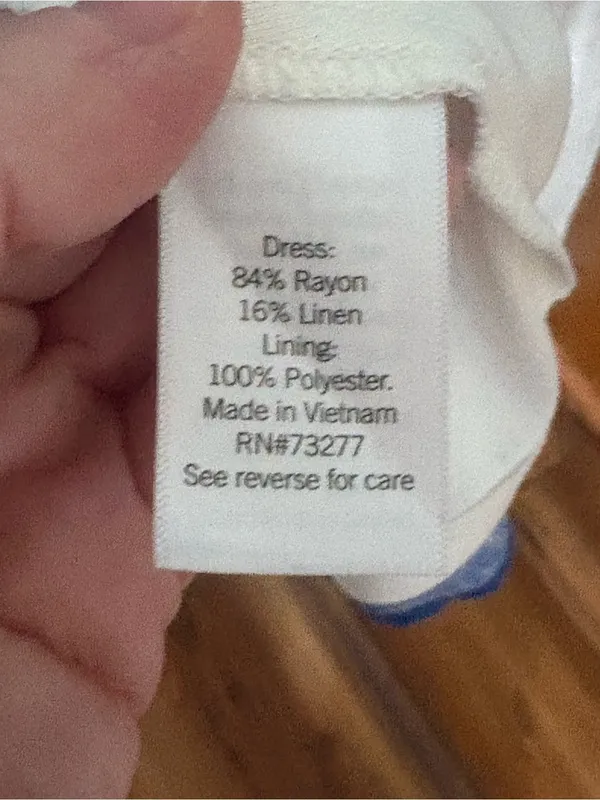 Nine West Blue and White Button-Front Midi Dress - Image 5