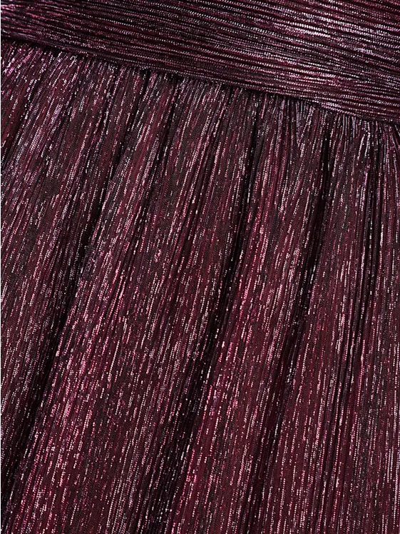 Lulu's Metallic Deep Plum Plunge Mini Dress size L - Image 5