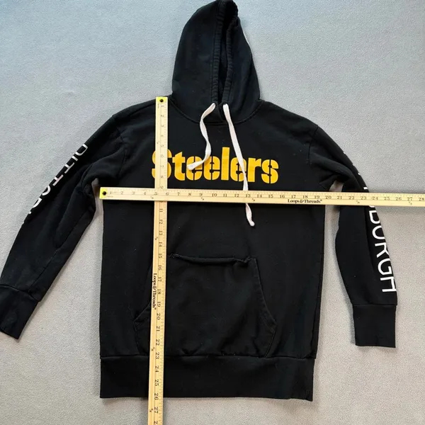 Pittsburgh Steelers Womens Black Graphic Hoodie Size S G-III 4Her NFL Football - Image 3