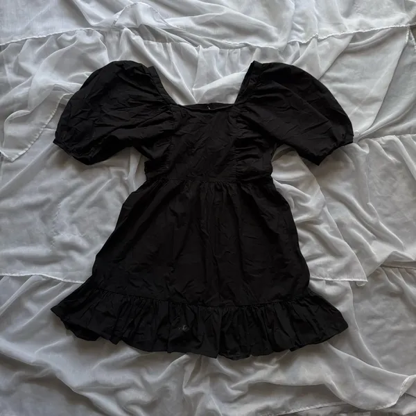 GB Puff Sleeve Mini Dress Black Size undefined - Image 9
