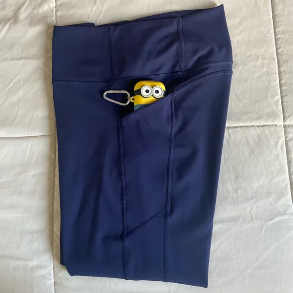 Navy Blue High-Waist Leggings  - Image 7