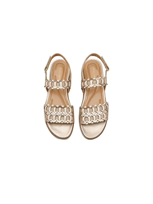NWT Easy Spirit Warna Woven Slingback Sandal SEWARNA3 Gold Multi 9M - Image 2