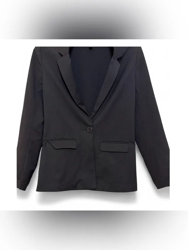 H&M Divided Women’s Long Sleeve Single Breasted One Button Black Blazer Size 4 - Image 10