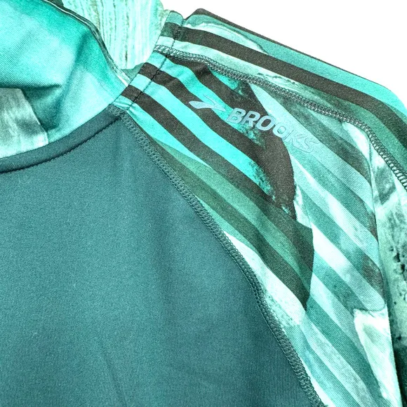 Brooks size‎ medium quarter zip pullover sweatshirt green - Image 3