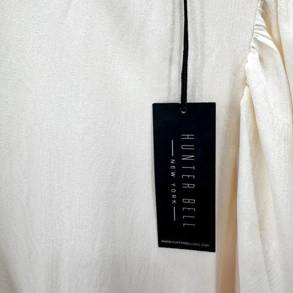 Hunter Bell Bennett Puff Sleeve Maxi Dress‎ Cream Cottagecore NWT M - Image 7