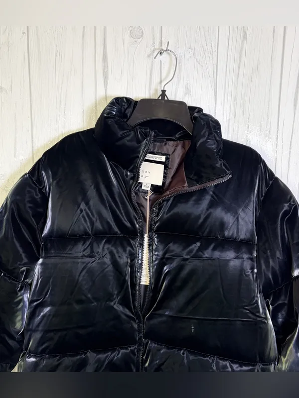 A NEW DAY NWT‎ Glossy Black Puffer Jacket, Large - Image 2