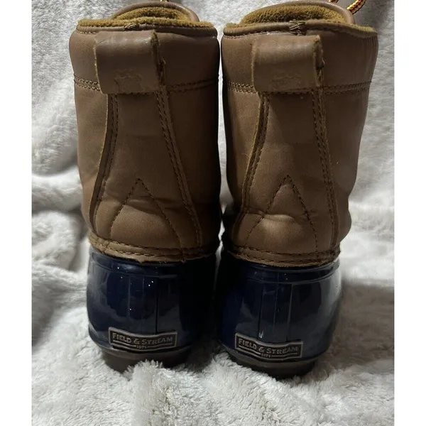 Field & Stream Duck Boots Navy Womens Size 6 Insulated Leather Upper Waterproof - Image 5