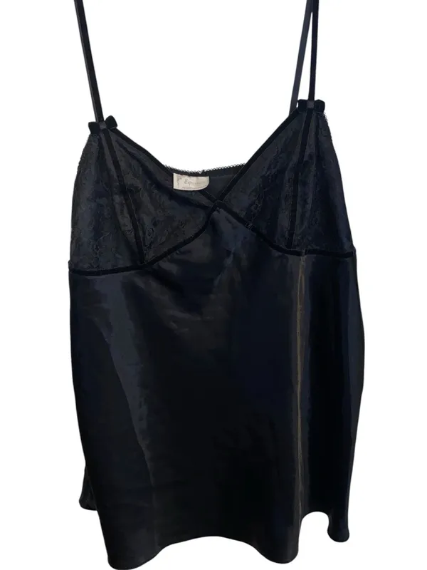 Vintage Expressions Satin Lace chemise mini nightie lingerie romantic Coquette - Image 3