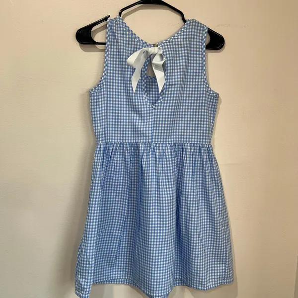 Lauren‎ James Bow Back Gingham Dress Blue Sleeveless Sundress XS Cottagecore - Image 3